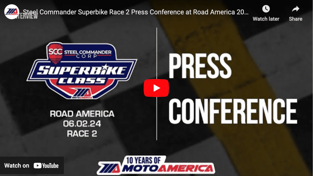 Read more about the article Video: Steel Commander Superbike Race Two Press Conference From Road America